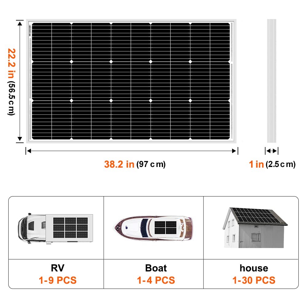 Amazon | DOKIO フレキシブル 100W ソーラーパネル 100w*1枚 単結晶
